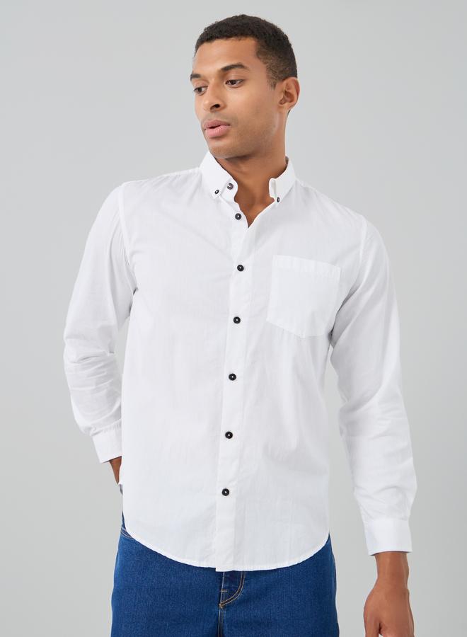 Styli Styli Button Down Regular Fit Long Sleeve Shirt  - Image 3