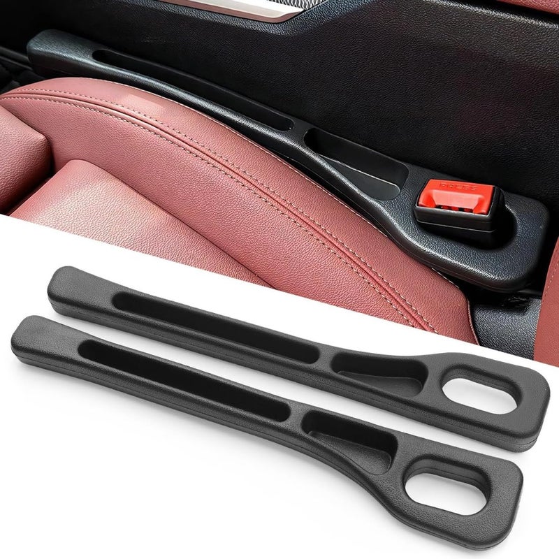 TASMAX 2 PCS Gap filler for car key and mobile organisers smart phone car interior accessories Between Seat and Console Compatible with Buckle Base Universal Car Seat Gap Filler (Black) new - Image 1