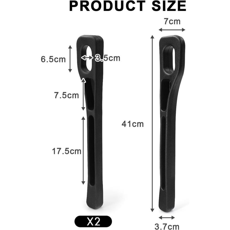 TASMAX 2 PCS Gap filler for car key and mobile organisers smart phone car interior accessories Between Seat and Console Compatible with Buckle Base Universal Car Seat Gap Filler (Black) new - Image 2