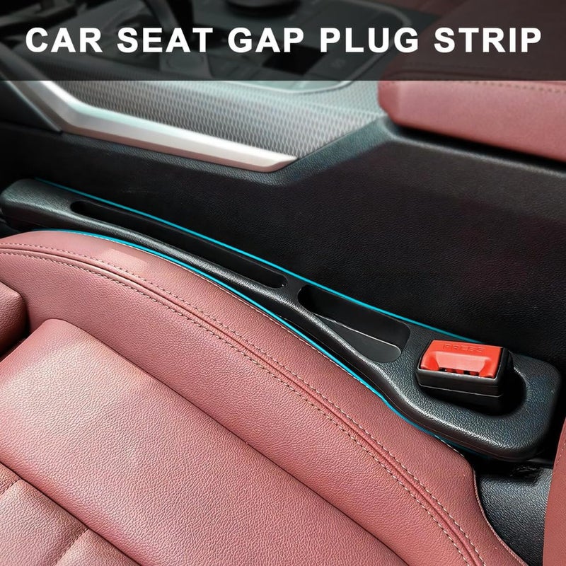 TASMAX 2 PCS Gap filler for car key and mobile organisers smart phone car interior accessories Between Seat and Console Compatible with Buckle Base Universal Car Seat Gap Filler (Black) new - Image 4