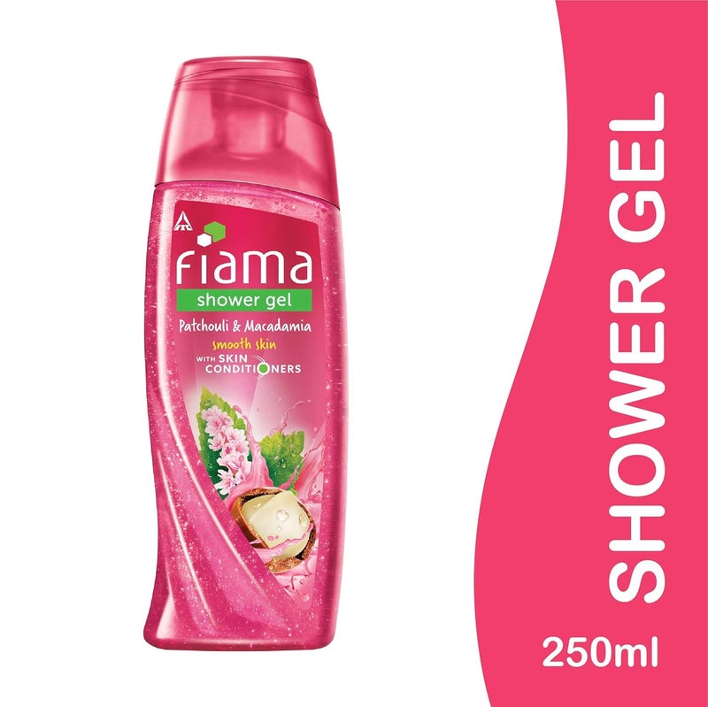 Fiama Shower Gel Patchouli Macadamia Body Wash With Skin Conditioners For Soft Glowing Skin 250ml Men Cool Burst Shower Gel 250ml - Image 2