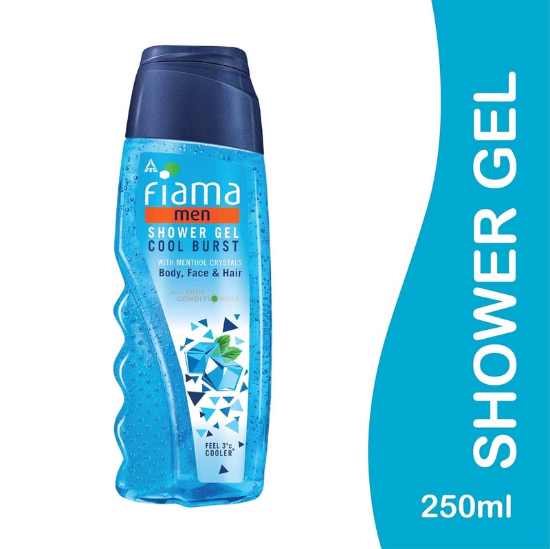 Fiama Shower Gel Patchouli Macadamia Body Wash With Skin Conditioners For Soft Glowing Skin 250ml Men Cool Burst Shower Gel 250ml - Image 5