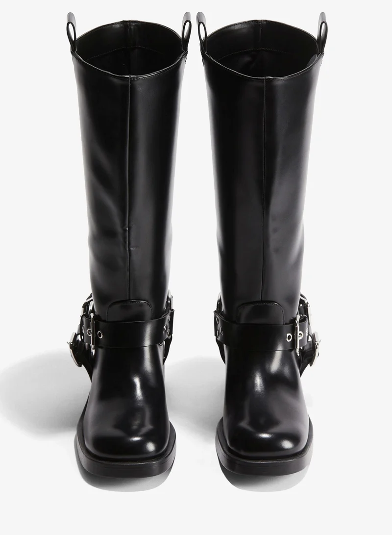 H&M Knee-High Biker Boots