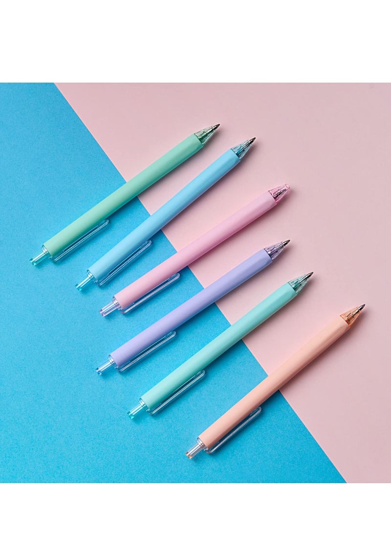 Excefore Colored Gel Pens, 9 pcs 9 Colors Retractable Gel Ink Pens,Cute Highlighters School Supplies Aesthetic Pens Basic Colored Pens Set for Kids, Artist, student - Image 3