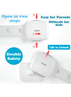KidDough Multicolor Furniture Safety Locks For Kids - Pack Of 4 Locks, Double Lock System, For Drawers, Cupboard Lock, Baby Proofing Product, Strong & Adhesive Safety  - Image 3