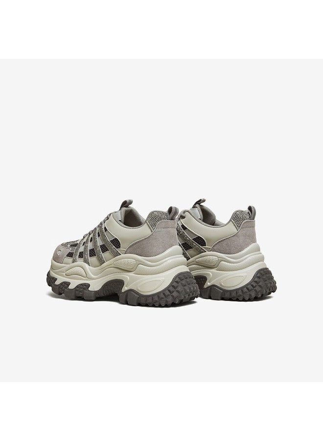 Tata  Spring Mall Fashion Casual Versatile Women's Dad Sneakers Gray/beige (single Lining) Size 34 - Image 5