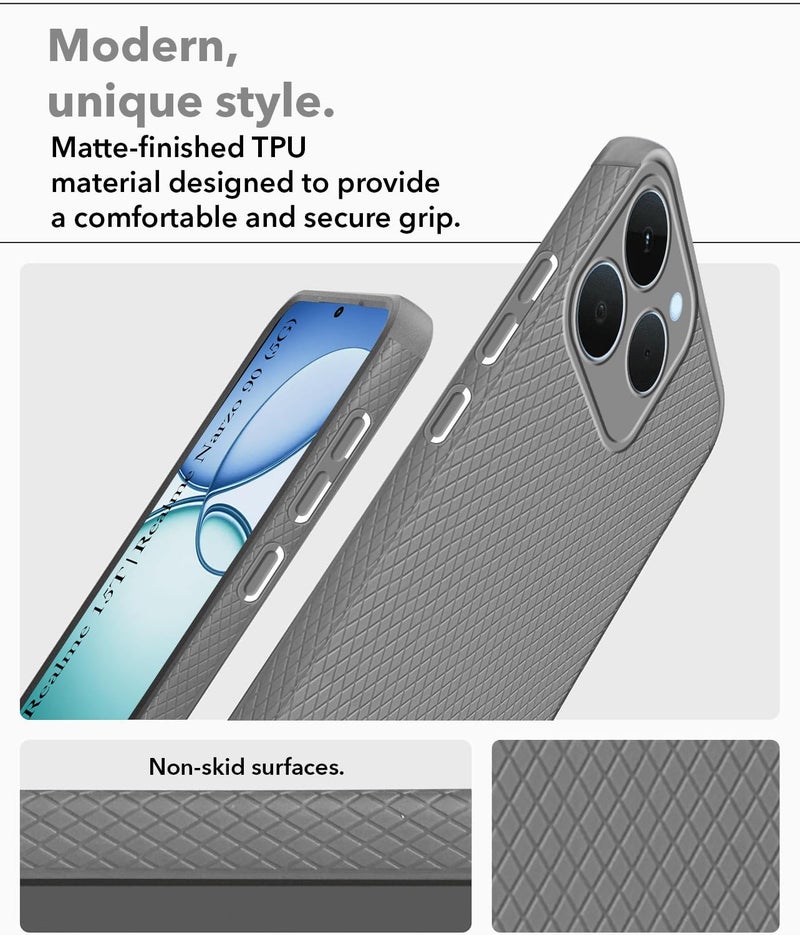 Jkobi Liquid Silicone Back Cover Case for Realme 15T | Realme Narzo 90 (Camera Protection | Side Grip Texture | Soft and Flexible) - Image 3