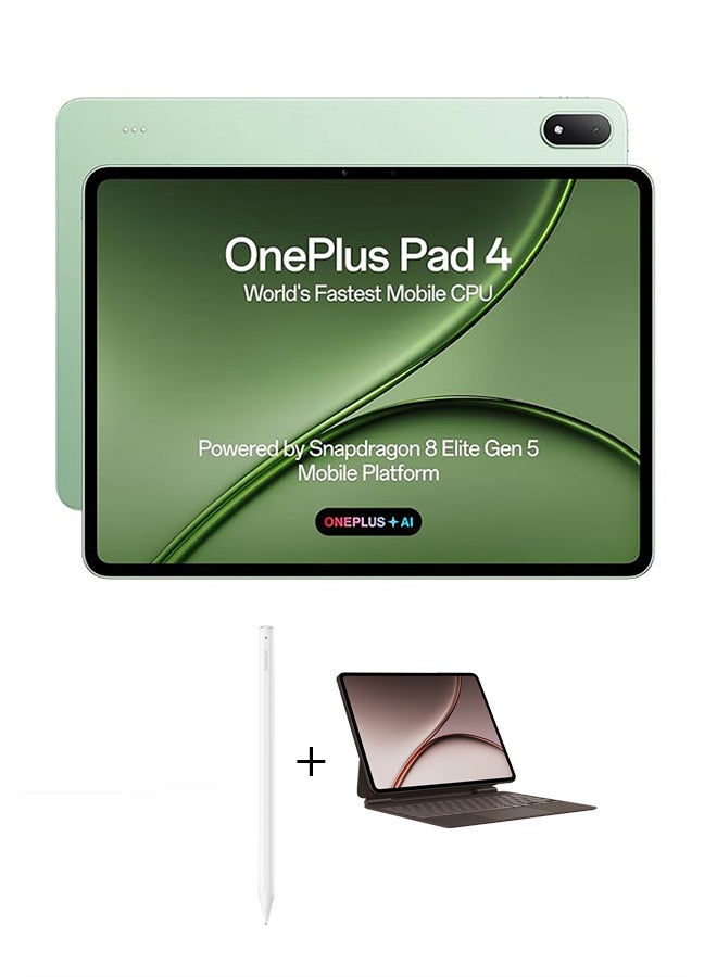OnePlus Pad 4 Sage Mist 12GB RAM 256GB WiFi With Stylus & Keyboard - International Version - Image 1