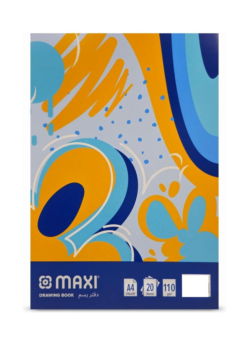 Maxi A4 Size Drawing Book With 20 White Sheets 110gsm Thickness - Image 3