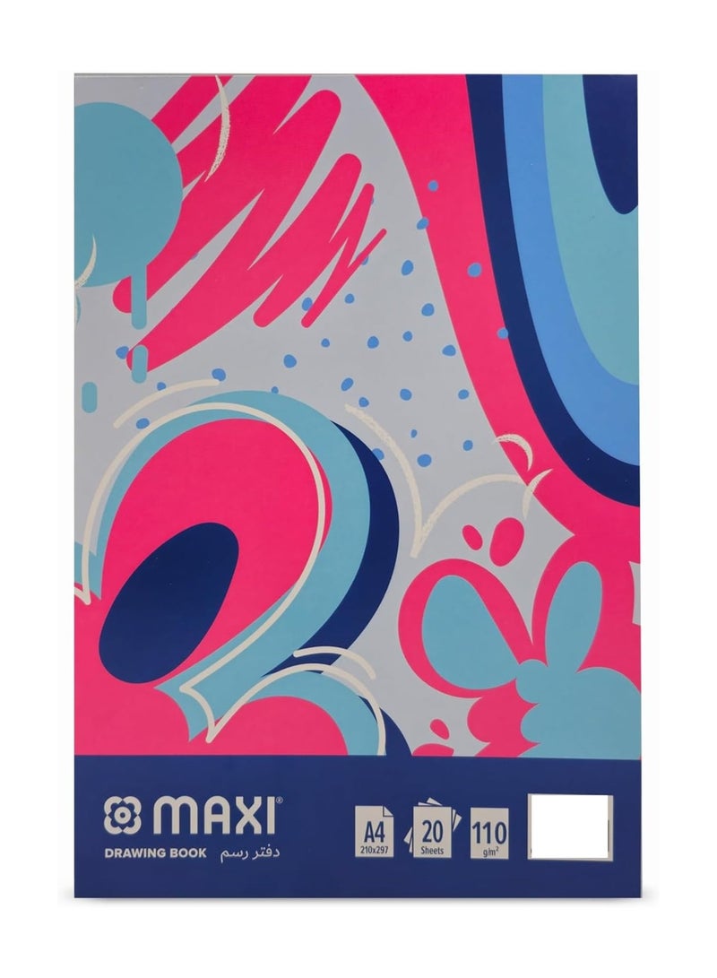 Maxi A4 Size Drawing Book With 20 White Sheets 110gsm Thickness - Image 2
