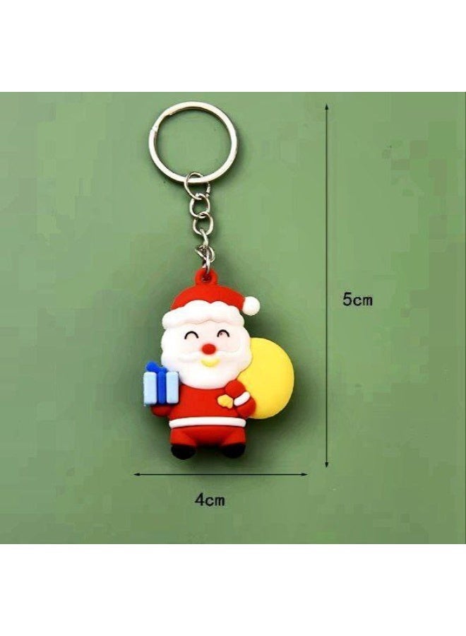 Christmas figurine rubber keychain, 12 pieces - Image 2