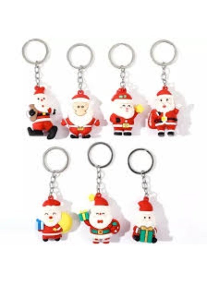 Christmas figurine rubber keychain, 12 pieces - Image 1