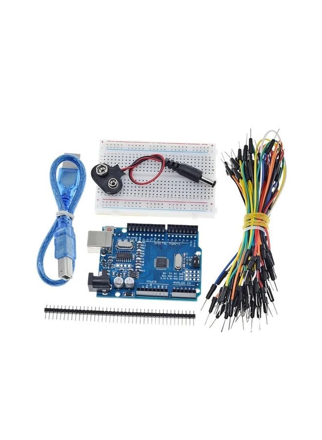 R3 Beginner DIY Learning Kit With 400 Hole Breadboard Jump Wire And 9V Battery Clip - Image 2