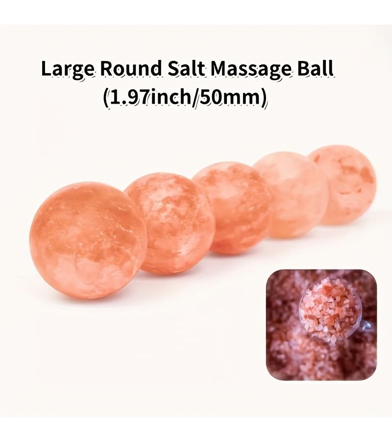 Natural Himalayan Salt Massage Balls Style2 1.97 Inch For Relaxation And Radiance - Image 5