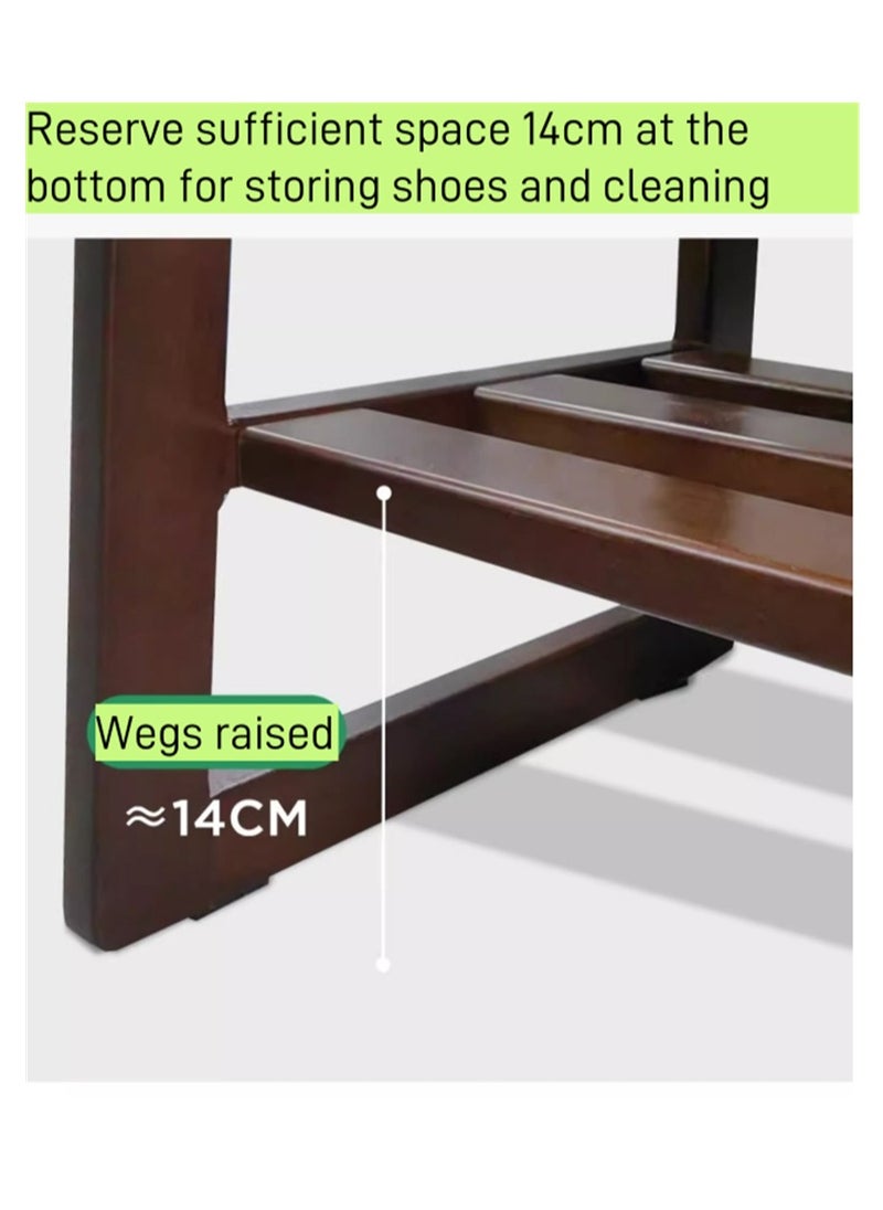 Generic Wooden Shoe Bench, Modern Shoe Cabinet with Storage and Leather Cushion Seat for Shoe Changing and Shoe Organizer, For Home Entryway Hallway Bedroom Living Room, (White 80CM)  - Image 5