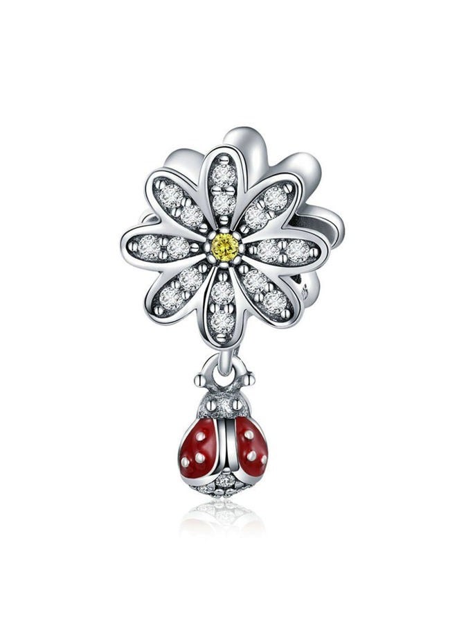 LAMOONY Ladybug Charm 925 Sterling Silver Bee Charm Beetle Charm Spider Charm Animal Charm for Pandora Charm Bracelet (Ladybug B) - Image 1