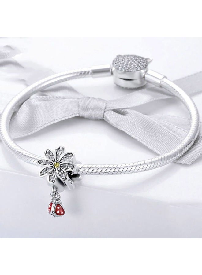 LAMOONY Ladybug Charm 925 Sterling Silver Bee Charm Beetle Charm Spider Charm Animal Charm for Pandora Charm Bracelet (Ladybug B) - Image 4