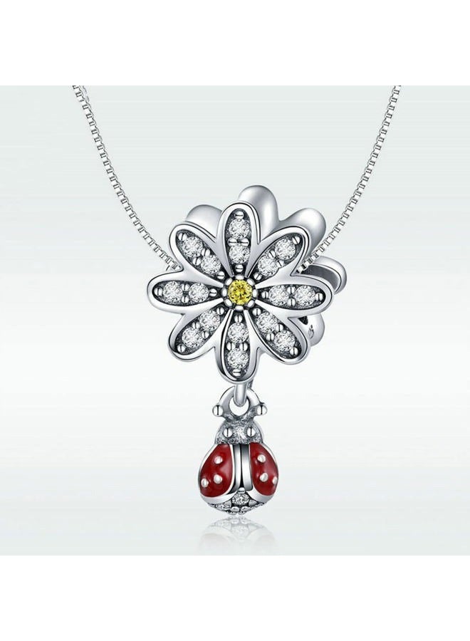 LAMOONY Ladybug Charm 925 Sterling Silver Bee Charm Beetle Charm Spider Charm Animal Charm for Pandora Charm Bracelet (Ladybug B) - Image 3