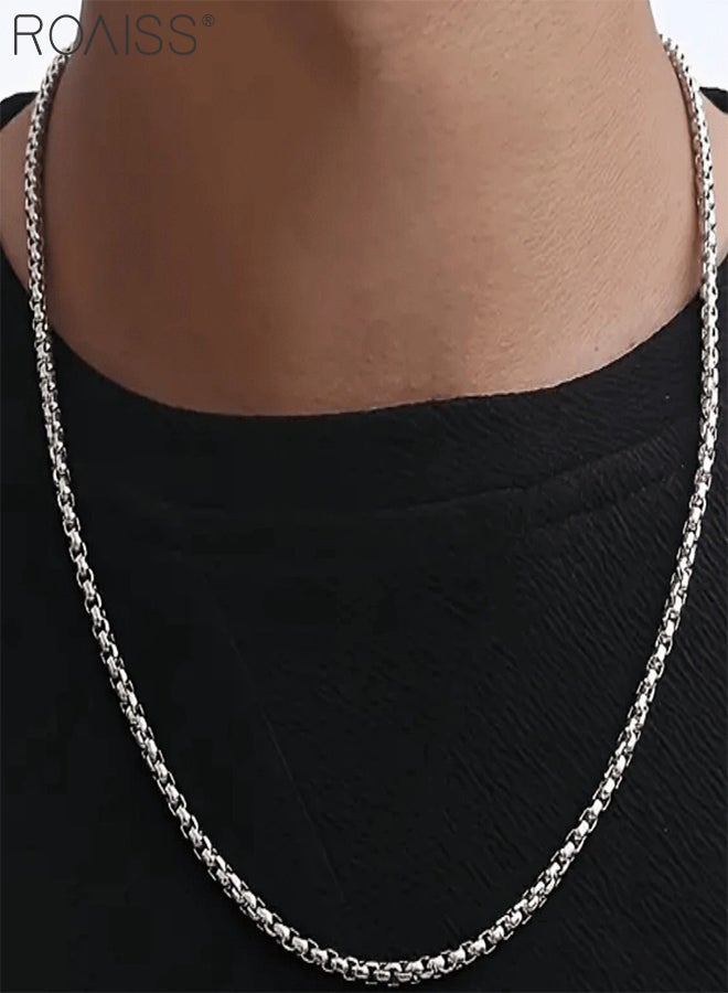 roaiss 8 Pcs Men's Luxury Stainless Steel Chain Necklace Set, DIY Matched with Fashionable Hip-hop Accessories, Suitable for Men Daily Wear and Stylish Look. - Image 5