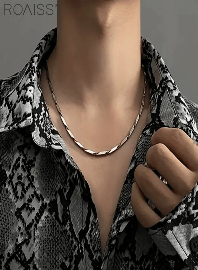 roaiss 8 Pcs Men's Luxury Stainless Steel Chain Necklace Set, DIY Matched with Fashionable Hip-hop Accessories, Suitable for Men Daily Wear and Stylish Look. - Image 4