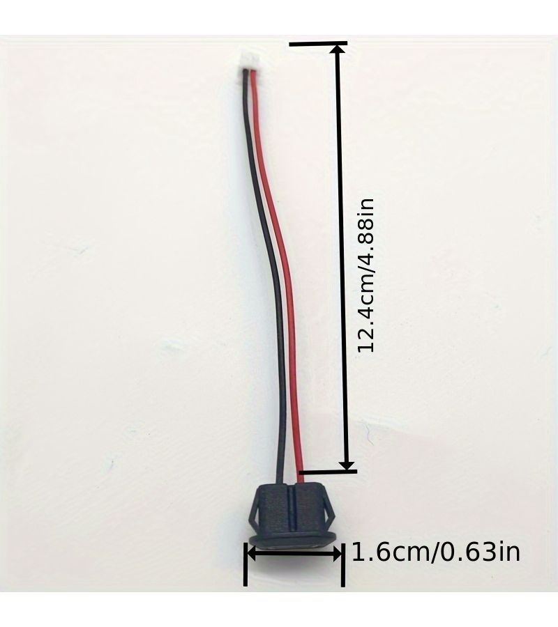 10pcs Type C 2 Pin PH2.0 Black Flat USB Female Connector for Devices - Image 2