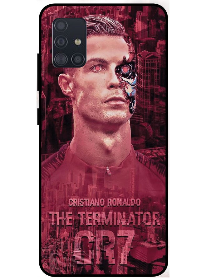 EYE CATCH Protective Case Cover For Samsung Galaxy A71 4G Smart Series Printed Protective Case Cover for Samsung Galaxy A71 4G Cristiano Ronaldo The Terminator CR7 - Image 1