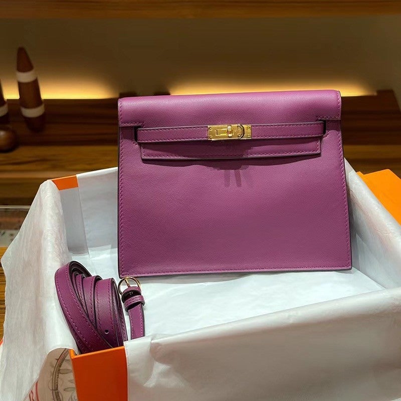 2023 Internet Celebrity'S Same Kelly Dance Bag Danse Genuine Leather Backpack Satchel Shoulder Crossbody Women'S Bag Simple - Image 1