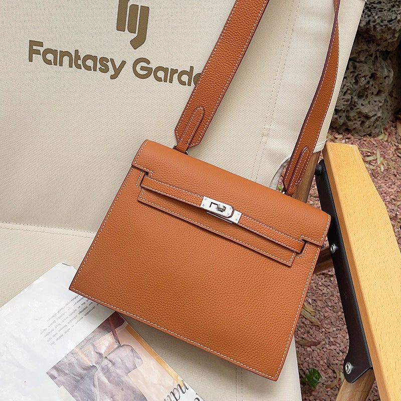 2023 Internet Celebrity'S Same Kelly Dance Bag Danse Genuine Leather Backpack Satchel Shoulder Crossbody Women'S Bag Simple - Image 2