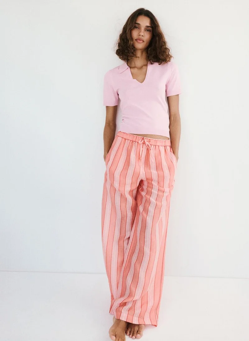 Mango 85-ROSA Fine-Knit Polo Shirt for Women | Best Price UAE