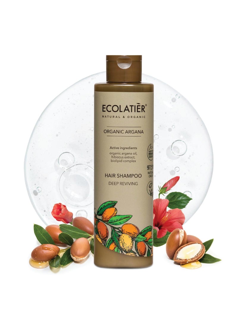 ECOLATIER شامبو إيكولاتير ديب ريفايل للشعر مع زيت الأركان العضوي 250 مل - Image 1
