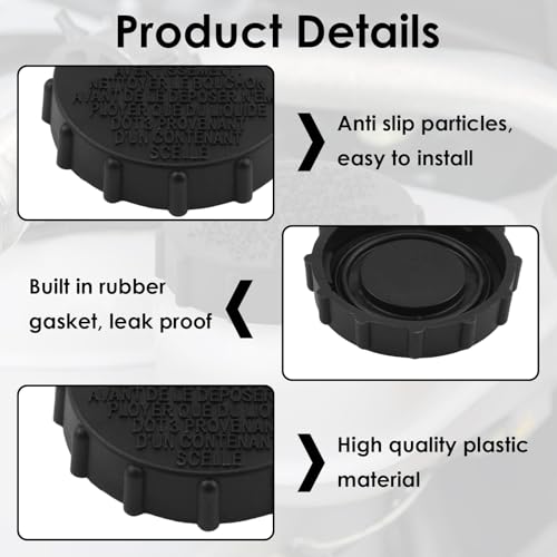 CZMZHFC Brake Fluid Cap, Brake Master Cylinder Fluid Reservoir Cap, Replace F88Z-2162-AA BRFC-4 Brake Filler Cap, Fit for Ford Expedition Excursion Lincoln Navigator F-150 F-250 GT E-150 E-250 E-350 - Image 3