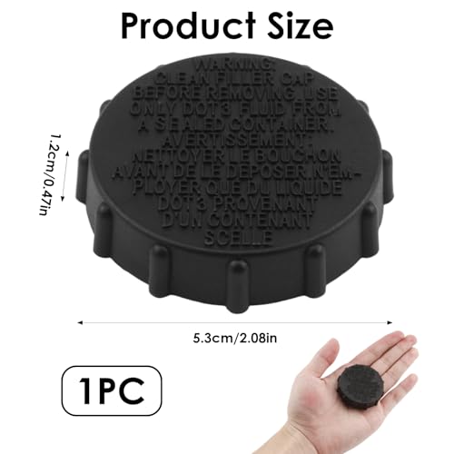 CZMZHFC Brake Fluid Cap, Brake Master Cylinder Fluid Reservoir Cap, Replace F88Z-2162-AA BRFC-4 Brake Filler Cap, Fit for Ford Expedition Excursion Lincoln Navigator F-150 F-250 GT E-150 E-250 E-350 - Image 2