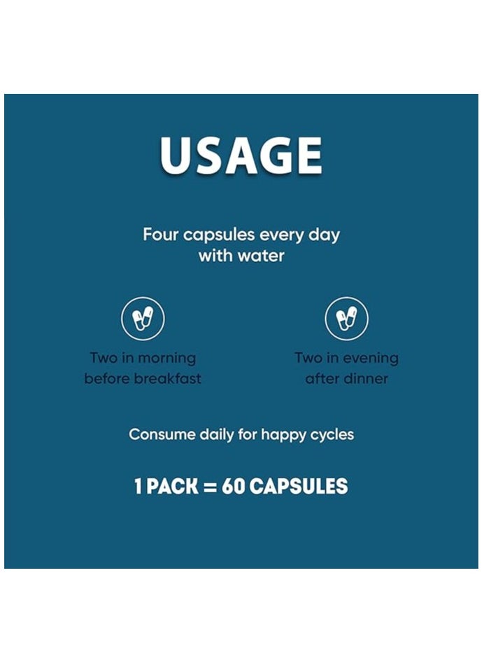 AADAR Good Period For Hormone Balance Pcos Stress Relief And Mood Swings 60 Capsules  - Image 5
