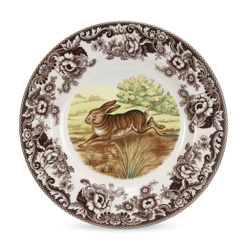 Spode Woodland Dinner Plate Rabbit  105 Inch  Hunting Cabin Lodge and Cottage Dcor  Made in England from Fine Earthenware  Microwave and Dishwasher Safe