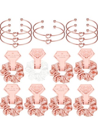 8 Pieces Satin Hair Scrunchies Bridal Shower Scrunchy Hairbands Bachelorette and 8 Pieces Bridesmaid Bracelets with I Can't Tie The Knot Without You Bridesmaid Cards (Rose Gold, White) - pzsku/Z491D562BACEA4B21F399Z/45/_/1687612683/8575d99d-8527-414b-a73c-1886b34a67c7