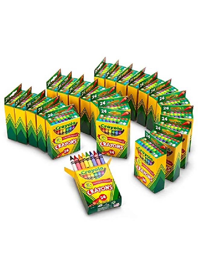 Crayola أقلام تلوين بالجملة لوازم الفصول الدراسية للمعلمين 24 علبة أقلام تلوين بألوان قد تختلف - Image 1