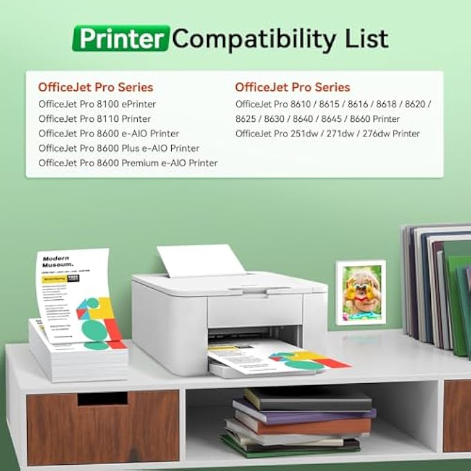 COMPATIBLE INK CARTRIDGE REPLACEMENT FOR 950XL 951XL 950 951 WORK WITH PRINTERS OFFICEJET PRO 8600, 8610, 8600 PLUS, 8100, 8620, 8630, 8625, 8615, 8110, (2 BLACK 1 CYAN 1 MAGENTA 1 YELLOW) 5-PACK - Image 2