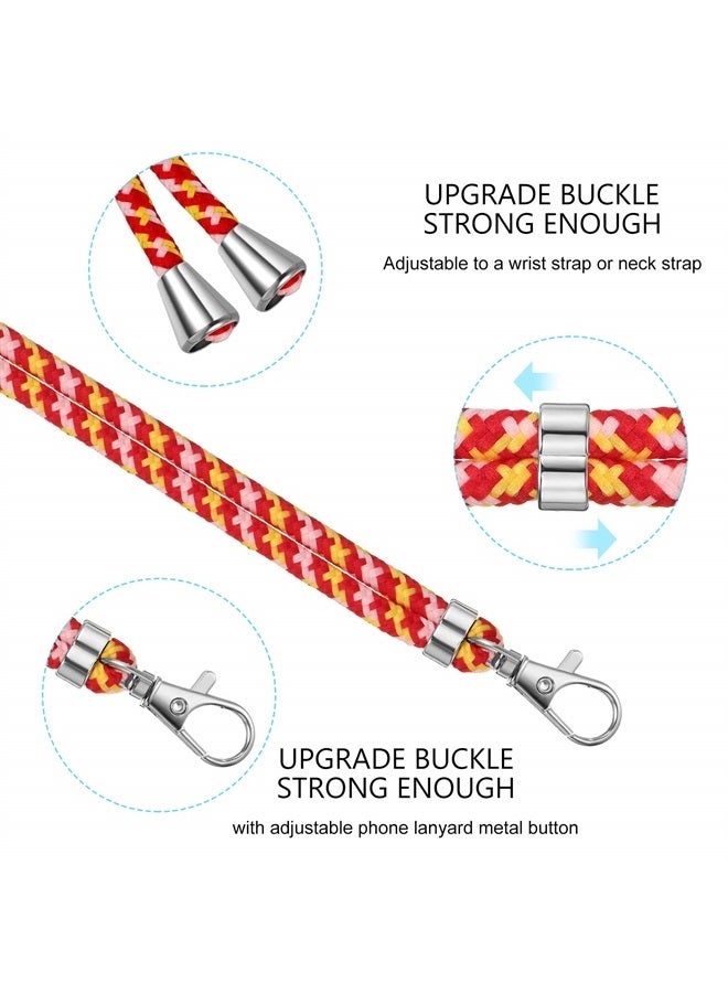 Weewooday 4 Pieces Universal Cell Phone Lanyards with Adjustable Detachable Nylon Neck Crossbody Lanyard and 4 Pieces Black and Transparent Pads for Most Smartphones () - Image 3