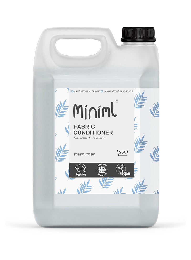 Miniml Eco Fabric Softener & Conditioner 5L Refill - Fresh Linen Scented All Natural Fabric Softener for Sensitive Skin - 100% Vegan & Cruelty Free (250 Washes) - Image 1