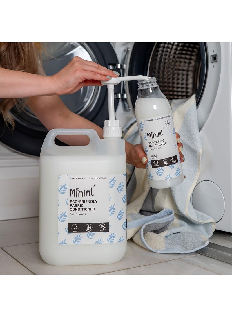 Miniml Eco Fabric Softener & Conditioner 5L Refill - Fresh Linen Scented All Natural Fabric Softener for Sensitive Skin - 100% Vegan & Cruelty Free (250 Washes) - Image 5
