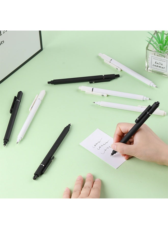 10PCS Black & White Gel Pen Set – 0.5mm Fine Tip, Smooth Writing, Minimalist Style Ballpoint Pens for Office & School - Image 1
