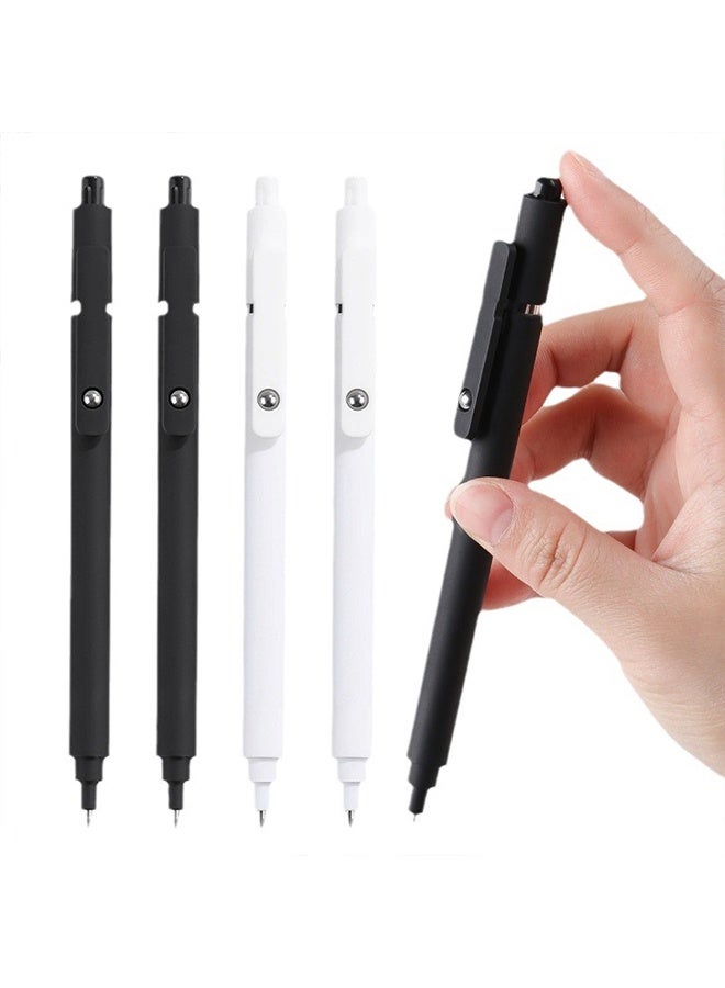 10PCS Black & White Gel Pen Set – 0.5mm Fine Tip, Smooth Writing, Minimalist Style Ballpoint Pens for Office & School - Image 2