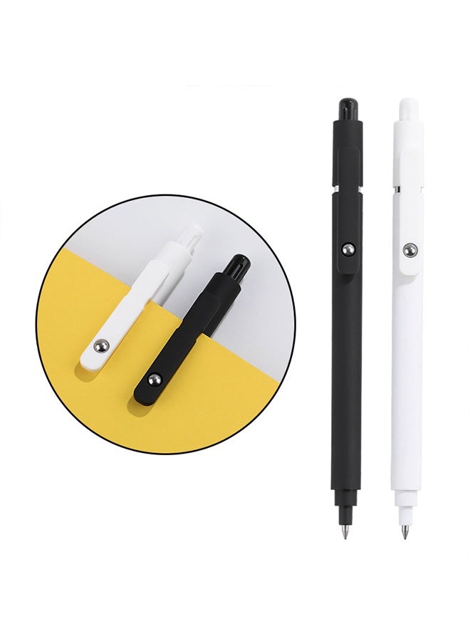 10PCS Black & White Gel Pen Set – 0.5mm Fine Tip, Smooth Writing, Minimalist Style Ballpoint Pens for Office & School - Image 5
