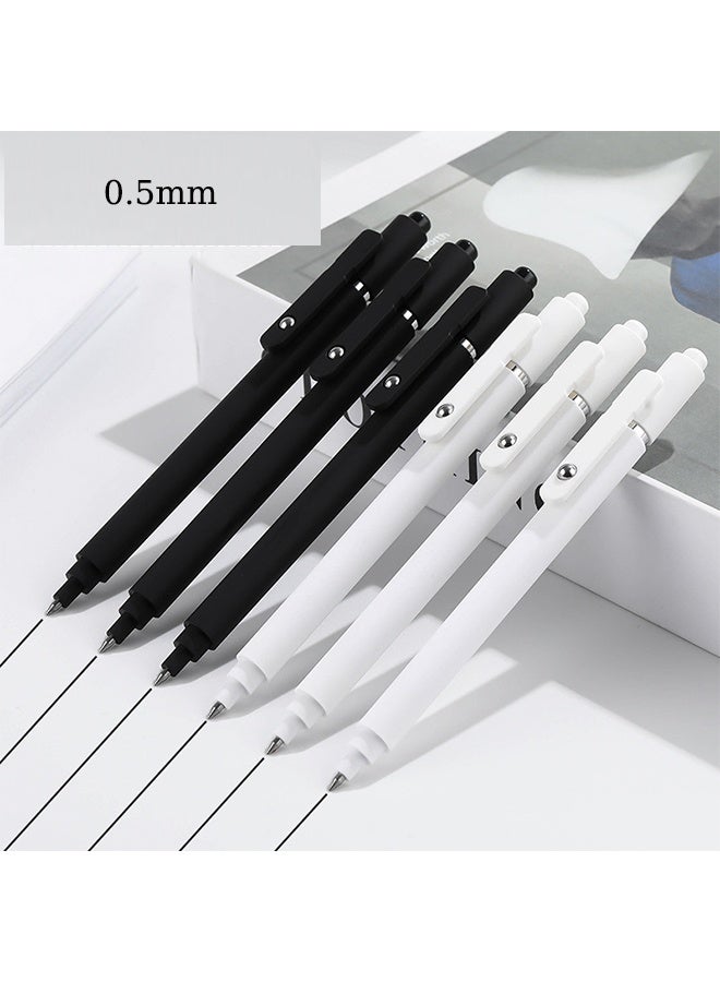 10PCS Black & White Gel Pen Set – 0.5mm Fine Tip, Smooth Writing, Minimalist Style Ballpoint Pens for Office & School - Image 3