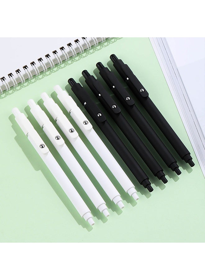 10PCS Black & White Gel Pen Set – 0.5mm Fine Tip, Smooth Writing, Minimalist Style Ballpoint Pens for Office & School - Image 4