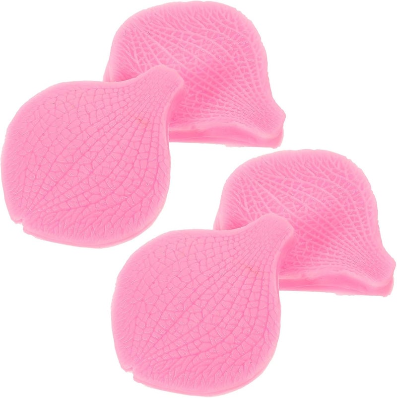 Silicone Fondant Petals Cake Mold 2 Pairs Light Pink Butterfly Flower Baking Molds DIY Cake Decorating Tool for Home Pastry and Dessert - Image 1