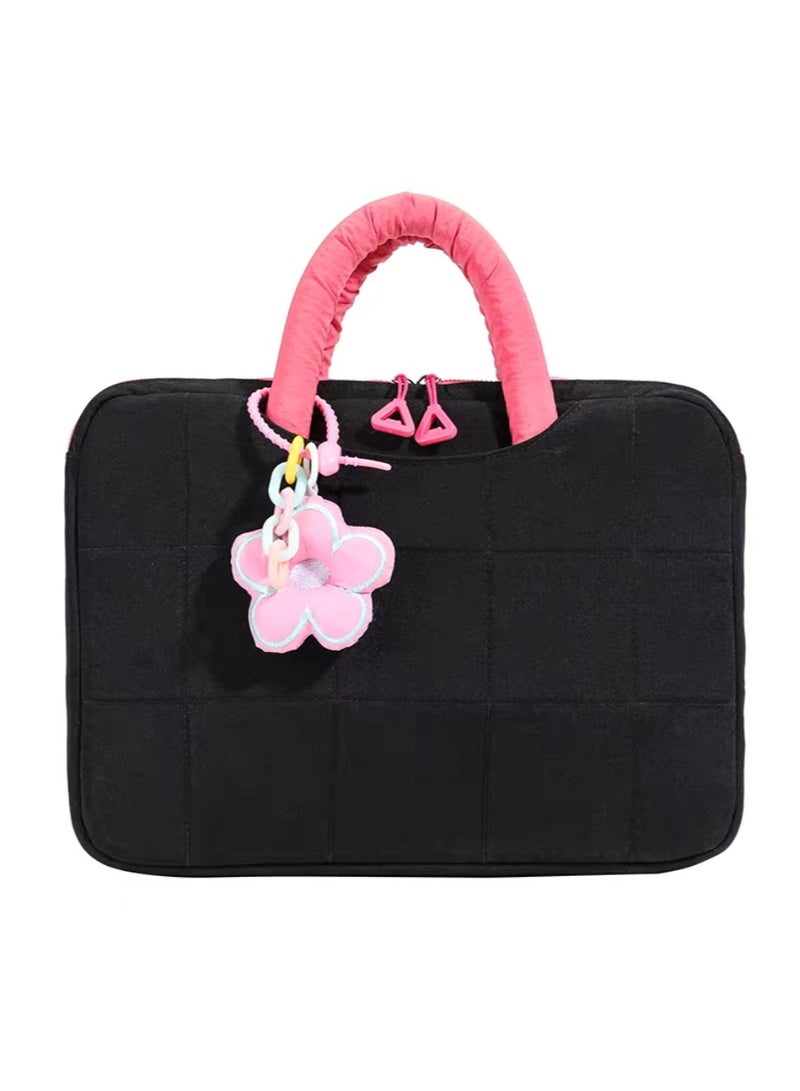 UrbanNest Laptop Bag 14/13 Sleeve Case, Water Resistant, Cute, Fashion, for Apple MacBook Pro/Air, Huawei, HP, Dell, Xiaomi and Other (Black), for Women, Gift - Image 1