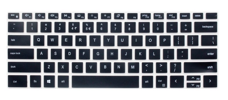 UHamn Silicone Keyboard Skin Cover Compatible with Dell XPS 15 15.6 inch 9500 9510 9520 9530 & Dell XPS 17 inch 9700 9710 9720 9730 & Dell Precision 5760 5560 5770 5570 (Black) - Image 1