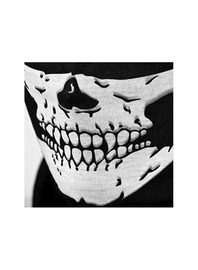 Black Unseamed Multifunctional Headband Skull Bandana Helmet Neck Face Mask Thermal Scarf Halloween Props - Image 2