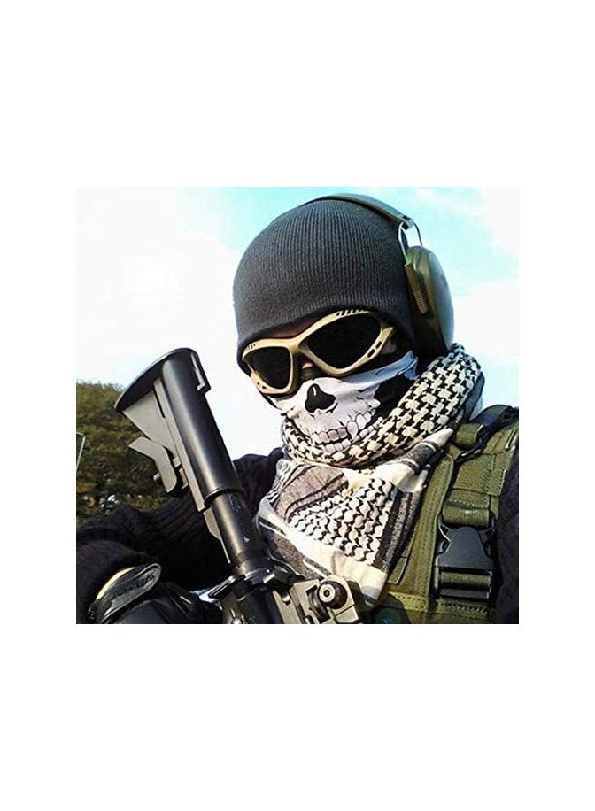 Black Unseamed Multifunctional Headband Skull Bandana Helmet Neck Face Mask Thermal Scarf Halloween Props - Image 3